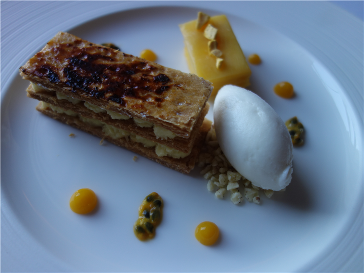 tropical fruit millefeuille